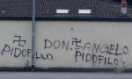 Prete pedofilo e svastiche le scritte ingiuriose comparse sul muro