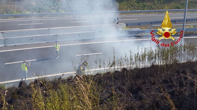 Incendio A58, Tangenziale esterna: chiusa una corsia