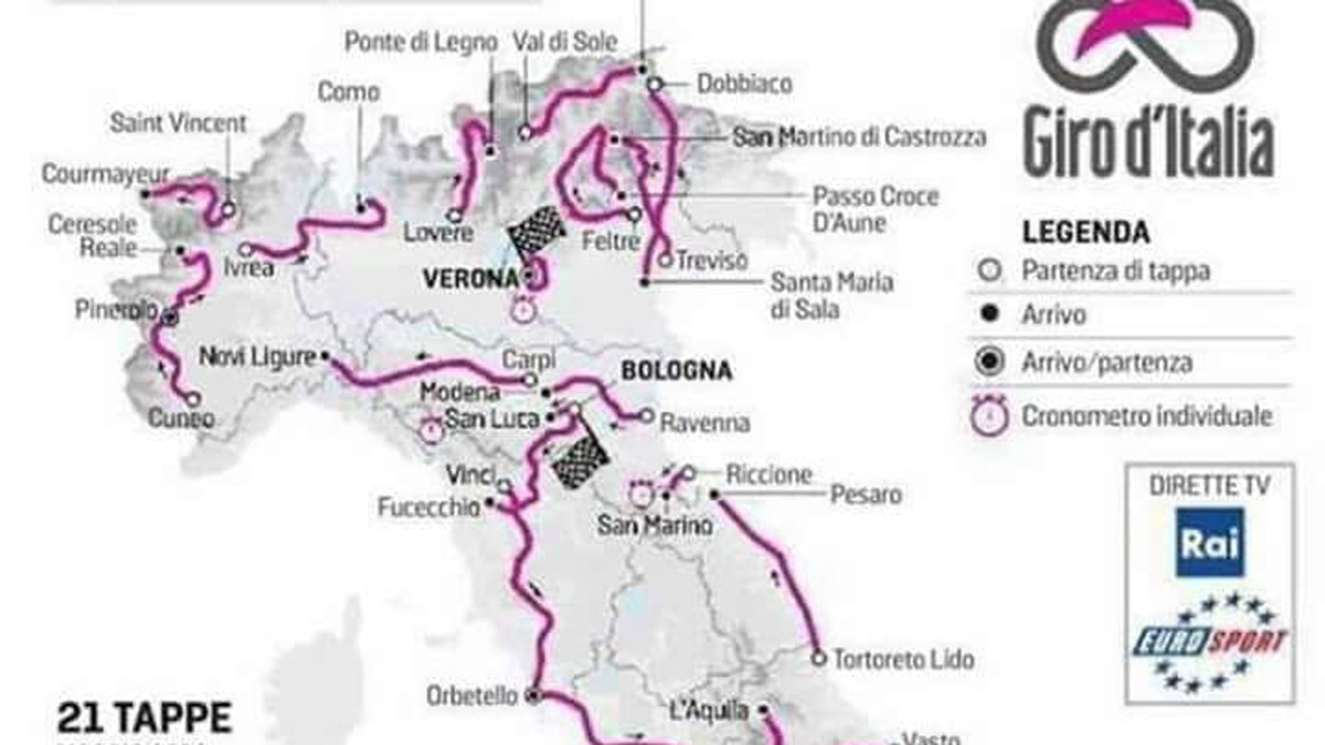 Il Giro d’Italia 2019 torna a Como e taglia il traguardo a Verona