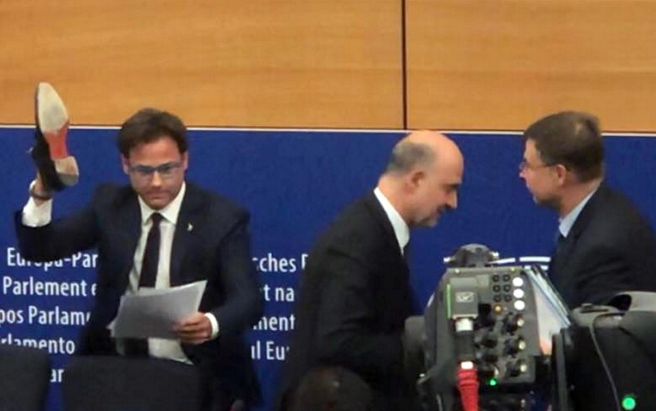 Europarlamentare Ciocca a Lodi: “La scarpa con Moscovici? Nessuna pagliacciata”