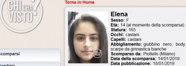 Quattordicenne sparita. La telefonata: “Tua figlia è roba nostra, non la vedrai mai più”