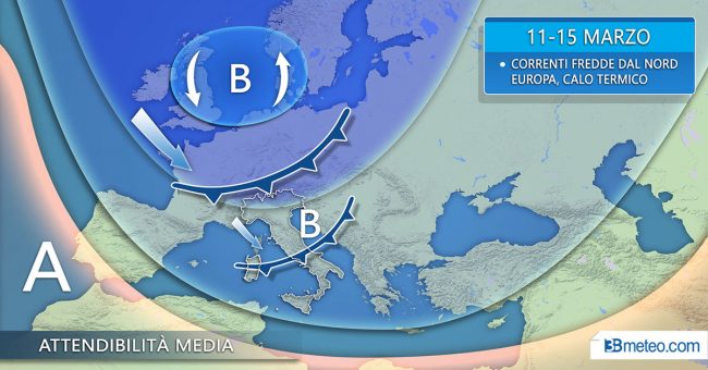 Giovedì nuova perturbazione: pioggia al Nord e neve sulle Alpi PREVISIONI METEO