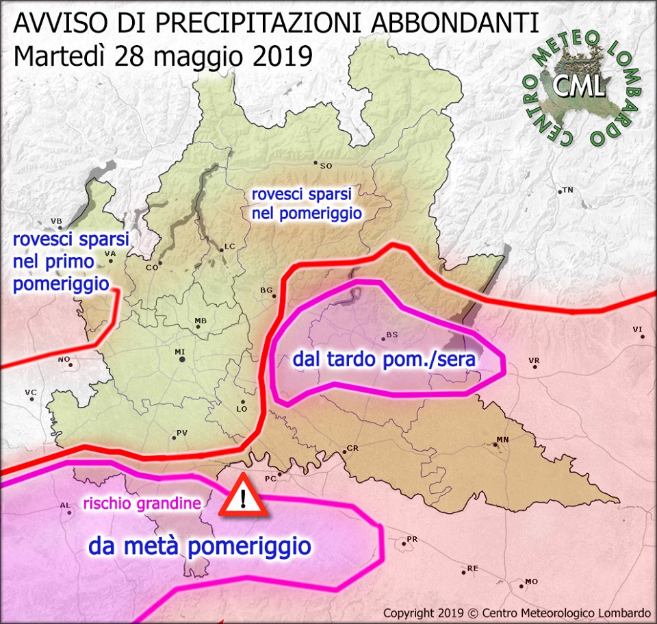 Allerta: abbondanti precipitazioni nel Lodigiano
