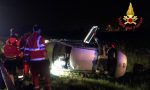 Auto ribaltata in autostrada, 25enne in ospedale