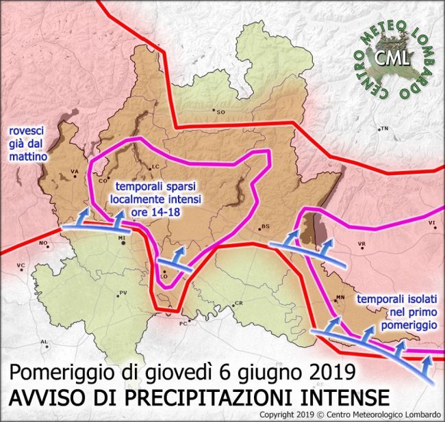 Oggi ahimè non si scampa: previsti temporali intensi e anche grandine