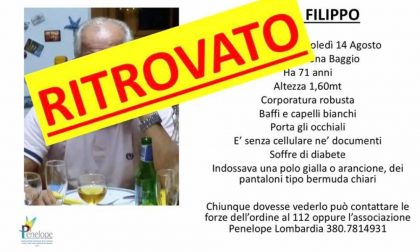 Ritrovato Filippo Vasta, il 71enne scomparso mercoledì da Milano