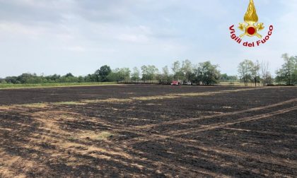 Incendio a Graffignana, 9 ettari di terreno carbonizzati