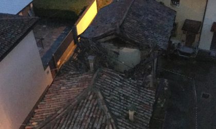 Crolla tetto di un'abitazione a Sant'Angelo Lodigiano