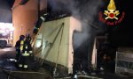 Box a fuoco a San Rocco al Porto, una persona intossicata