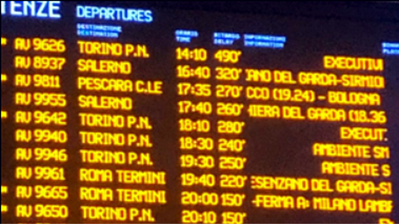 Alta velocità da Nord a Sud interrotta a Casalpusterlengo: è caos treni