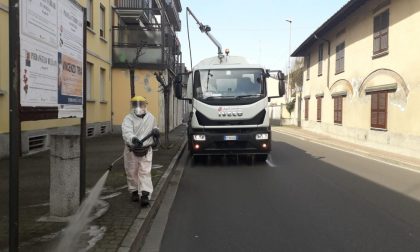 Partita la sanificazione delle strade di Sant'Angelo Lodigiano FOTO
