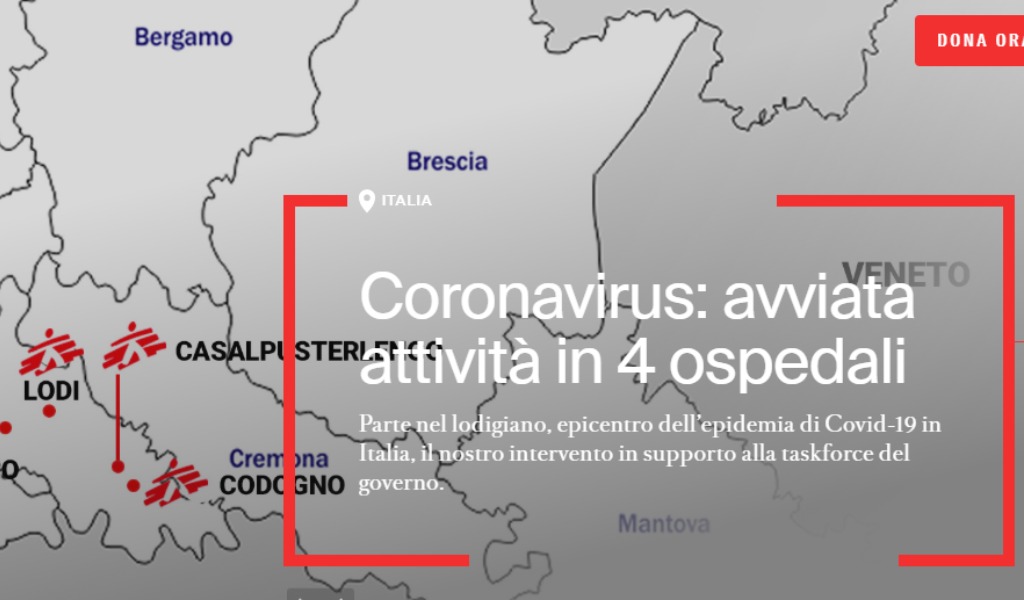 Medici senza frontiere arriva in soccorso al Lodigiano