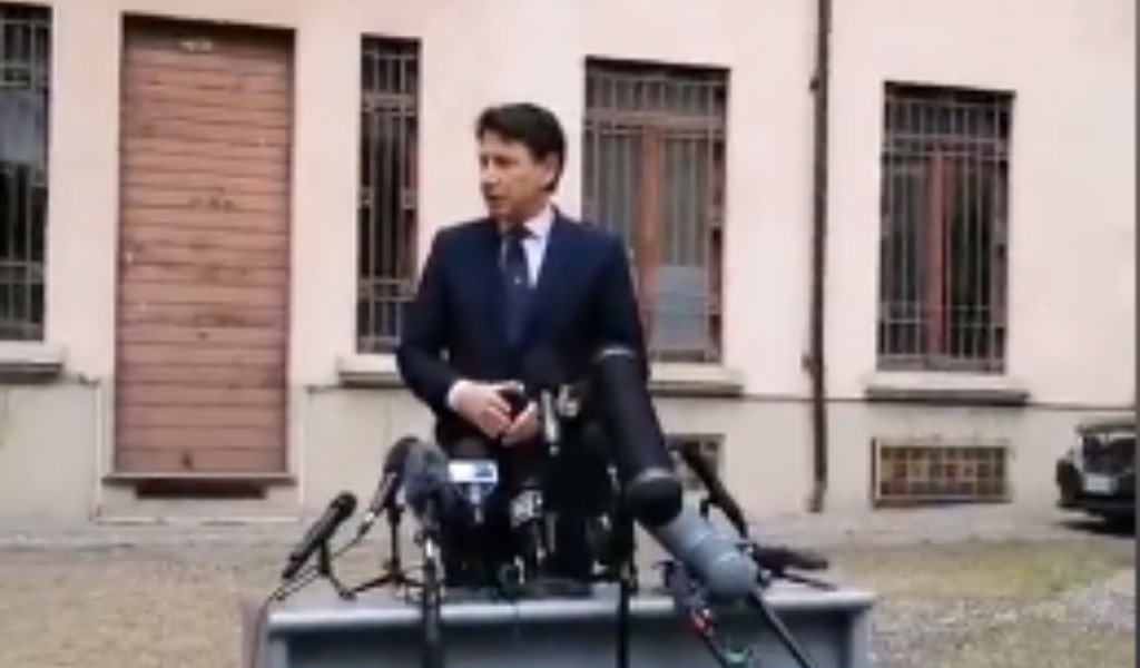 Le parole del Premier Conte dopo il vertice con i sindaci della ex zona rossa