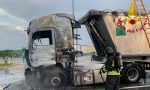 Camion in fiamme in autogrill, ustionato camionista: aveva acceso un fornelletto