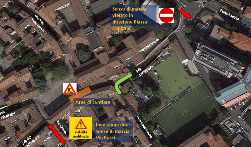 Piazza Ospitale, da lunedì i lavori per l’attraversamento pedonale