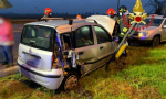 Schianto tra auto e mezzo pesante a Sant'Angelo Lodigiano FOTO