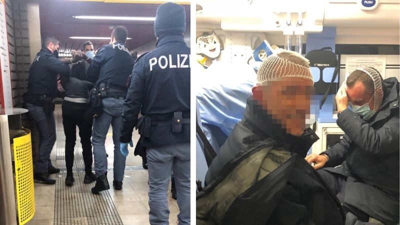 Scoperto senza biglietto aggredisce controllori e agenti e ne manda 4 all’ospedale
