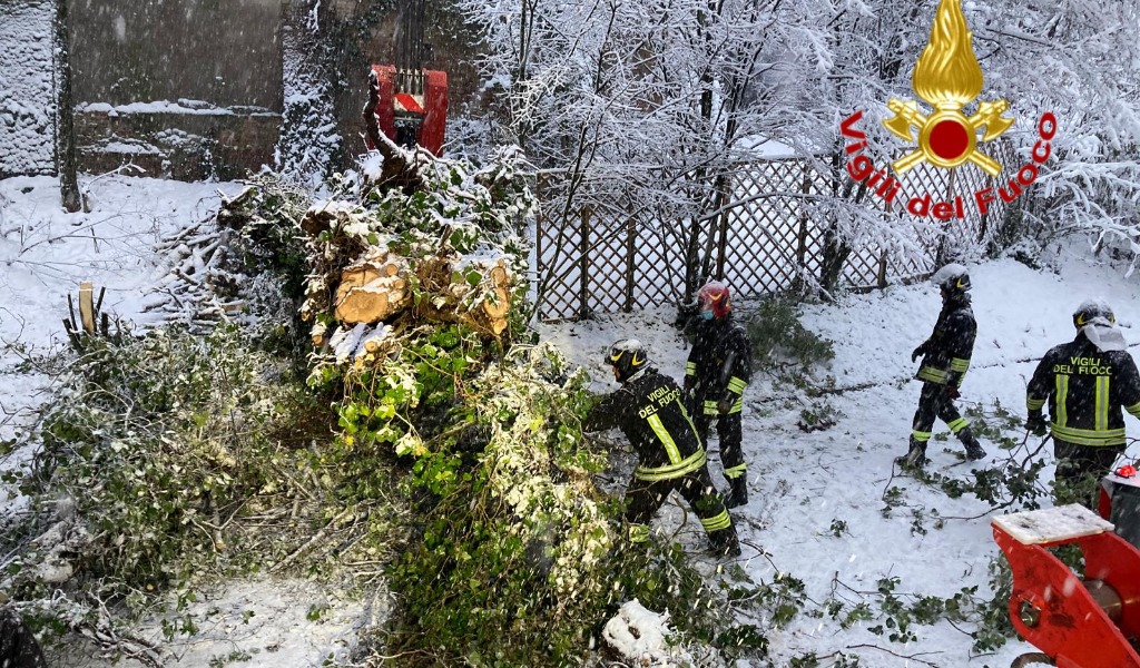 Ieri più di 60 interventi dei Vigili del fuoco per mettere in sicurezza le strade (e non solo) FOTO