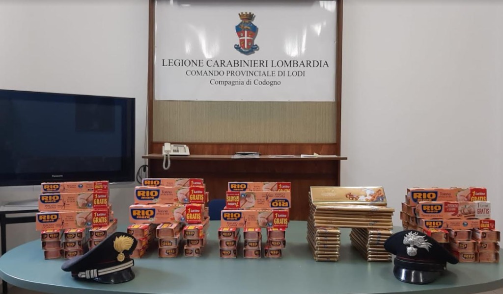 Ladri di cibo in azione nel Lodigiano: in auto un “tesoretto” di tocco e cioccolato da oltre 500 euro