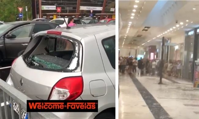 Temporali a raffica sul sud Milano: i video della grandine che rompe i vetri delle auto