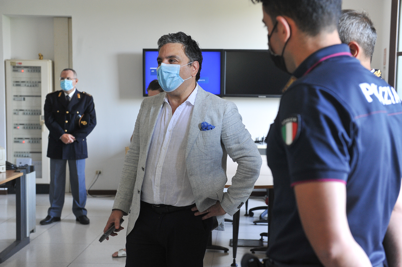 Lodi. agosto 2021 Prefetto Giuseppe Montella in visita nei centri operativi forze ordine