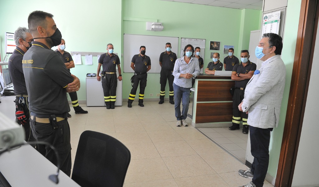 Il Prefetto di Lodi in visita nelle sale operative di Polizia e Vigili del fuoco