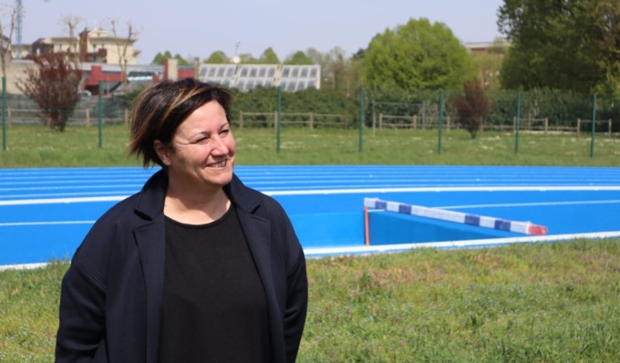 Sopralluogo di Casanova e Maggi alla nuova pista di atletica al centro Faustina