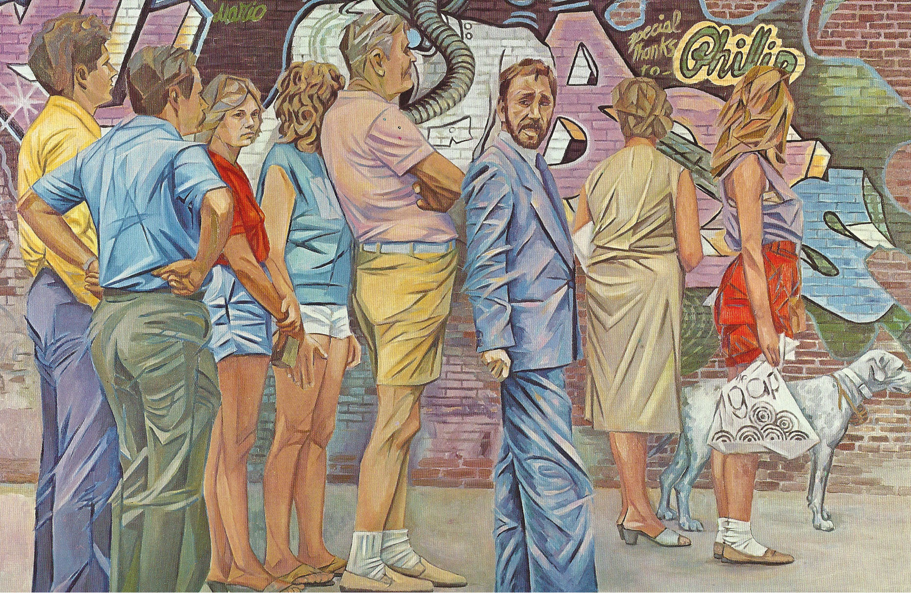 34 Mario Benedetto, Immagine urbana,1983.Olio,100 x 150 cm