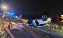 Incidente nella notte tra Mairago e Basiasco: un auto ribaltata e due feriti