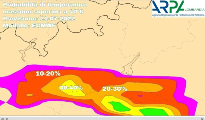 Nuova intensa ondata di caldo in Lombardia, punte di 38-40°C nel Lodigiano