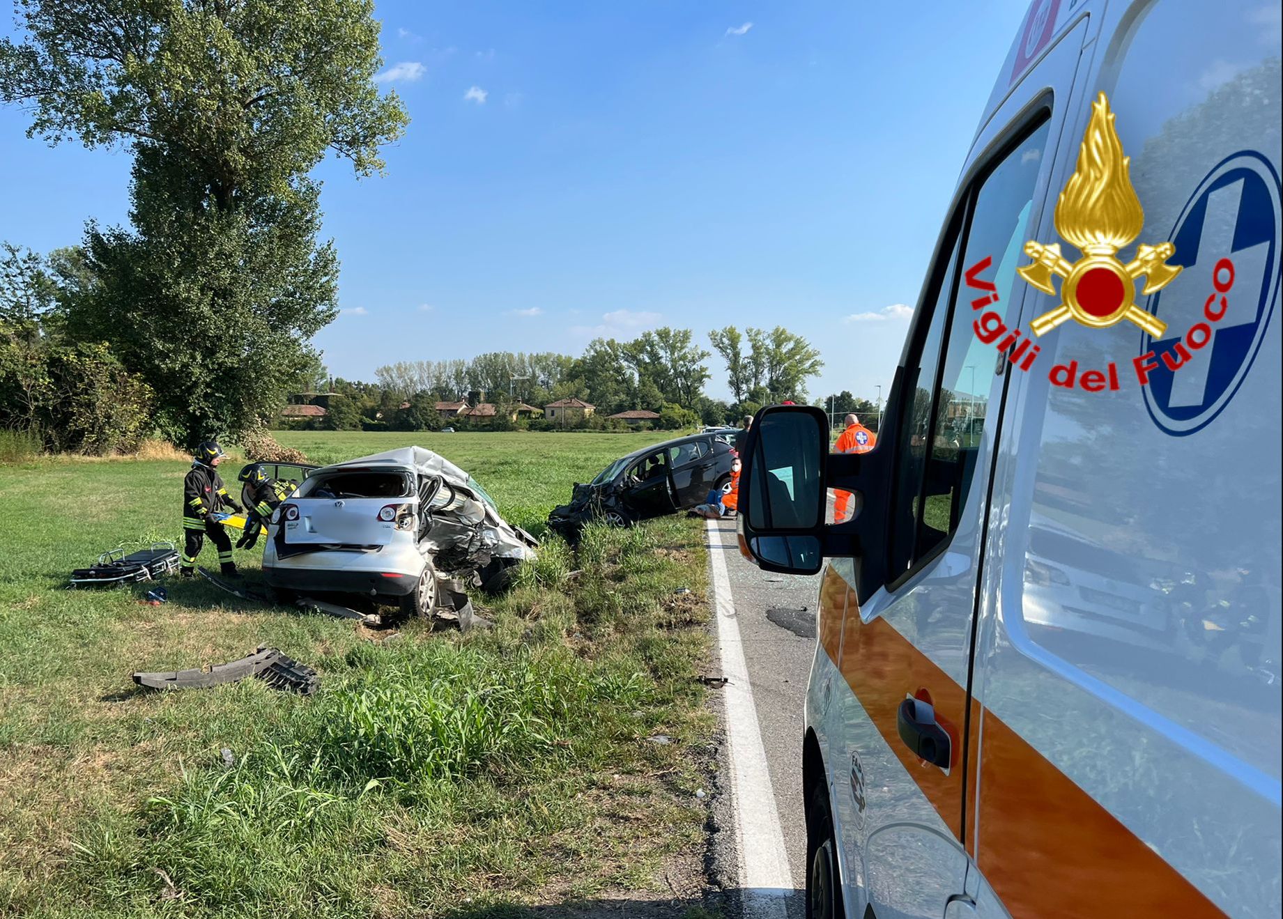 La scena dell'incidente a Sant'Angelo