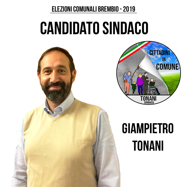 La foto elettorale del 2019 dell'allora candidato Tonani
