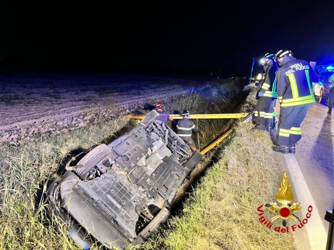 Incidente stradale a Brembio, a bordo dell’auto tre giovani ragazze