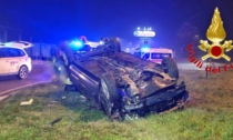 Crespiatica, drammatico incidente stradale la sera della Vigilia: auto ribaltata sulla Ss235