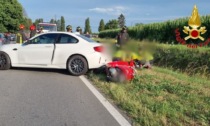 Schianto tra scooter e auto: 55enne all'ospedale di Pavia con l'elisoccorso