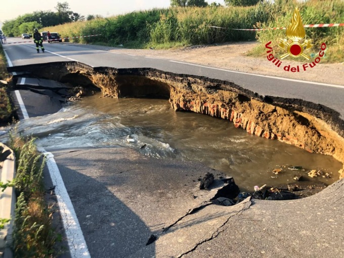 Crollo provinciale 412 tra Lodi e Pavia: avviati i lavori urgenti per la ricostruzione