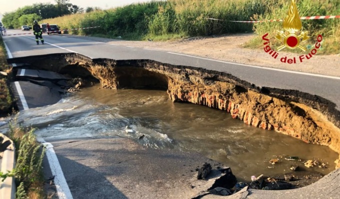 Settimana prossima riapre la Provinciale 412 tra Pavia e Lodi dopo il crollo del mese di luglio