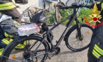 Paura in un appartamento di Corte Palasio, bicicletta elettrica in fiamme