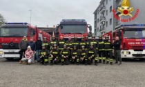 I Vigili del Fuoco di Casalpusterlengo salutano il caposquadra Luigi Tersini dopo 31 anni di servizio