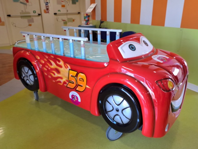 Una ludobarella in Pediatria, con la scocca di “Cars” accompagnerà i piccoli pazienti
