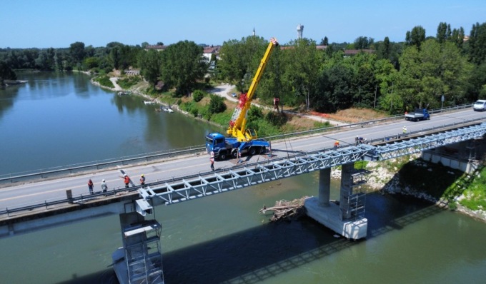 Nuova passerella ciclopedonale a Maccastorna: la ciclovia Vento prende forma nel Lodigiano