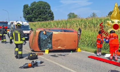 Ribaltamento sulla SP19: paura a Graffignana per un incidente stradale