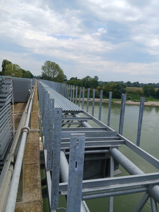 Uno scorcio del ponte sul confine tra Lodigiano e Cremonese