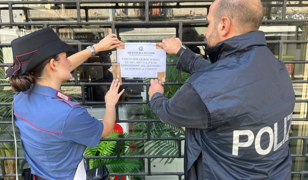 Troppe risse e ritrovo di pregiudicati, il Questore chiude bar di Casalpusterlengo