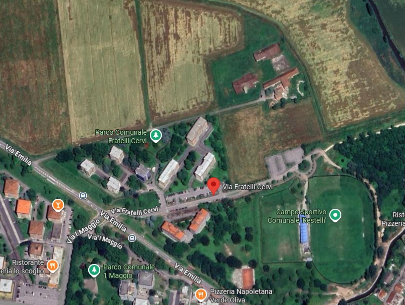 La zona dove si trova il parco comunale nel quale il 14enne sarebbe stato aggredito (clicca sull'immagine per navigare nella mappa)