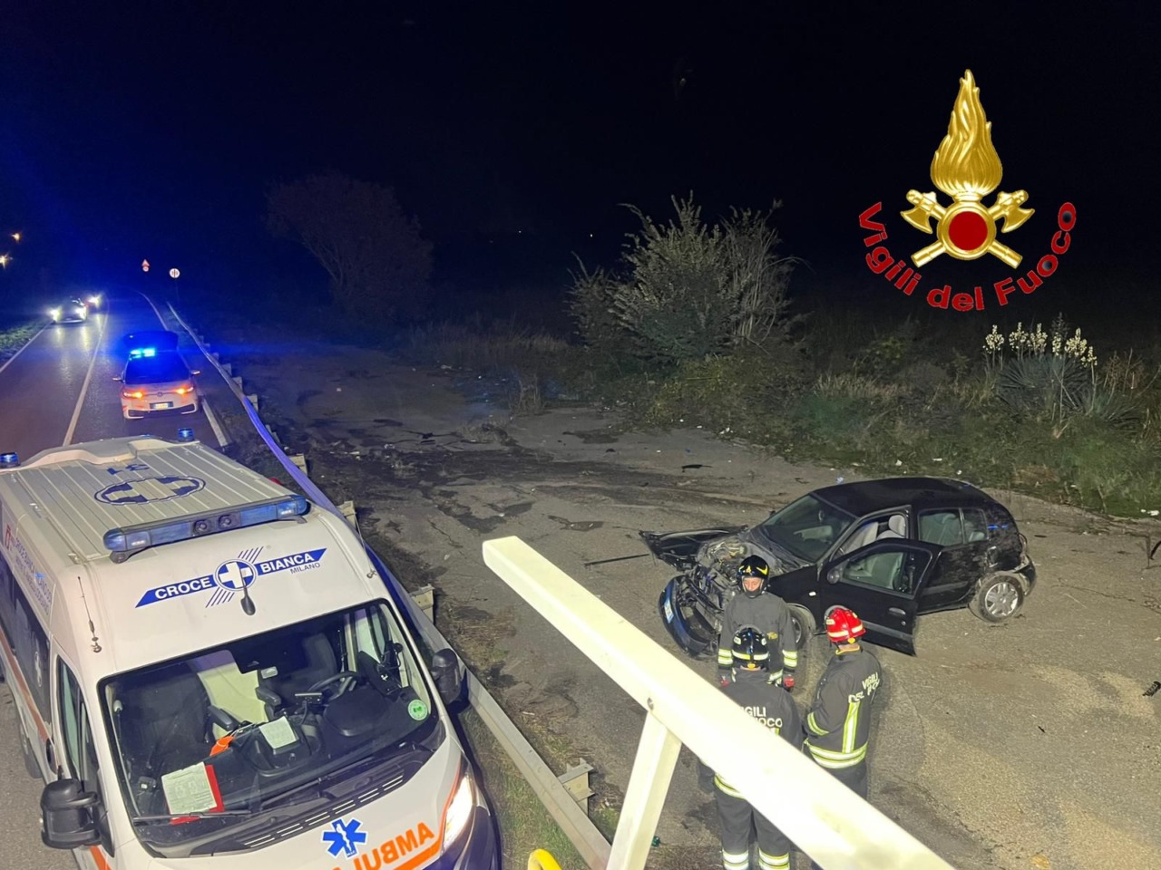 Perde il controllo del veicolo e finisce fuori strada: soccorso un 40enne