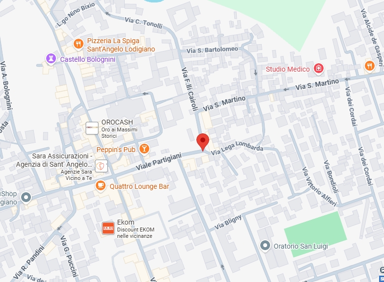 La zona dove il 20enne è stato soccorso, nel centro di Sant'Angelo Lodigiano