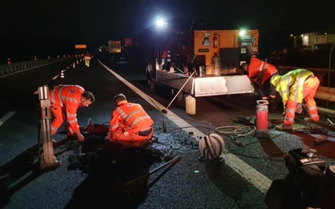 Lavori sulla A1 Milano-Napoli, chiusura notturna per la stazione di Basso Lodigiano