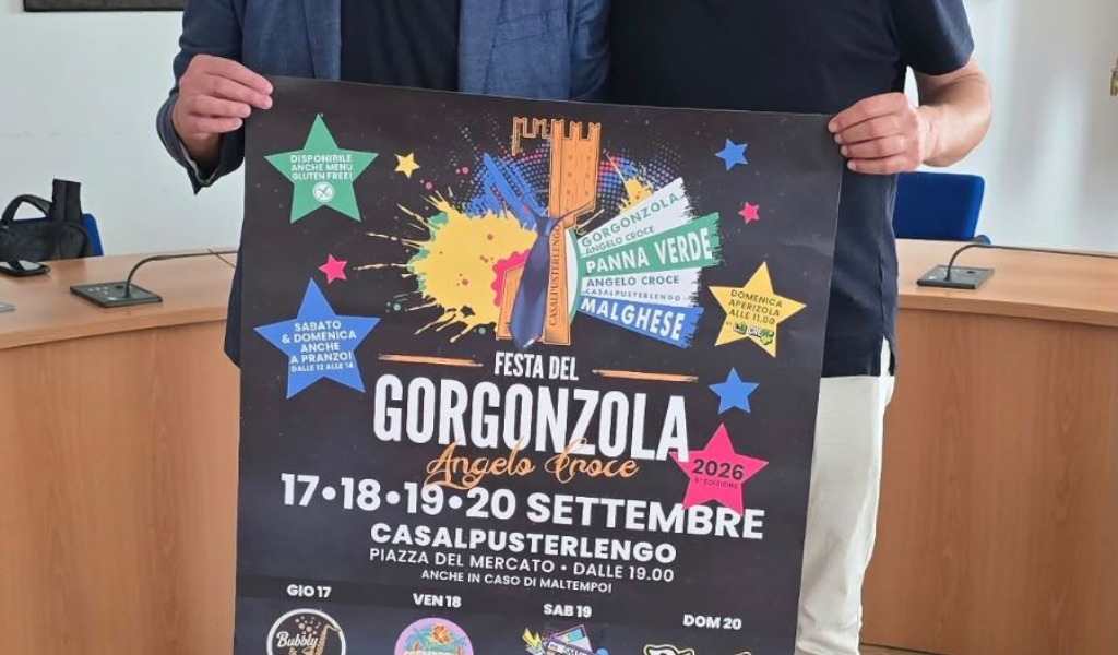 A Casalpusterlengo torna la Festa del Gorgonzola Angelo Croce: quattro giorni tra gusto, musica e tradizioni