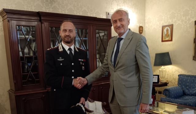 Il Prefetto Garra accoglie il nuovo Comandante dei Carabinieri